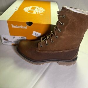 Timberland New 8.5 Authentic Mid Warm Waterproof Brown Women's Lace-Up Boots